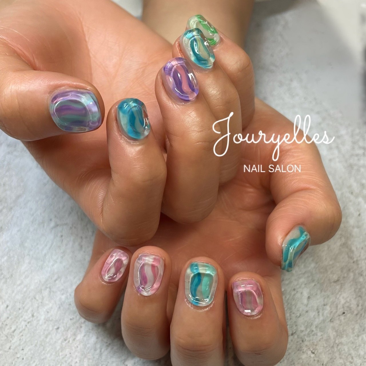 春 夏 ハンド ショート カラフル Jouryellesのネイルデザイン No ネイルブック