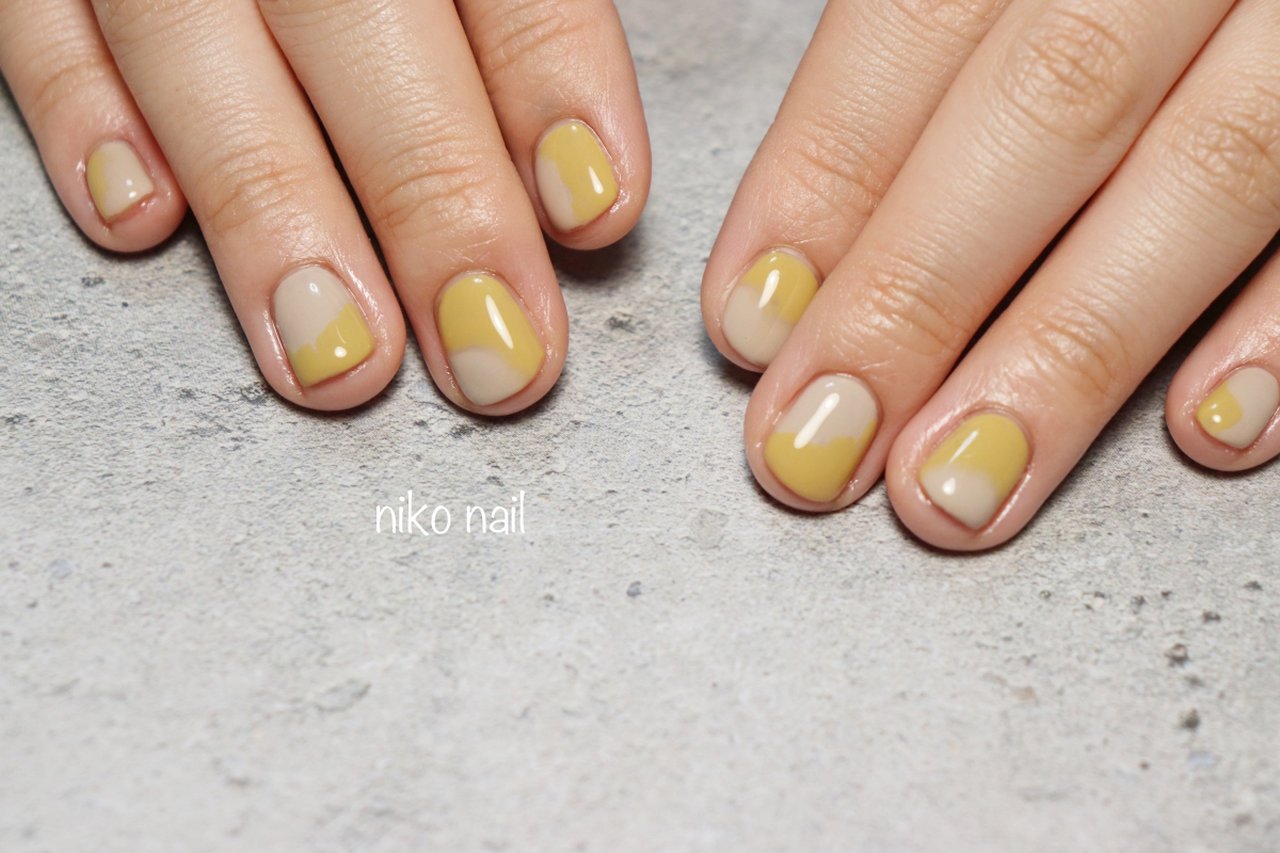 ハンド シンプル ニュアンス ジェルネイル お客様 Niko Nail Emiのネイルデザイン No ネイルブック