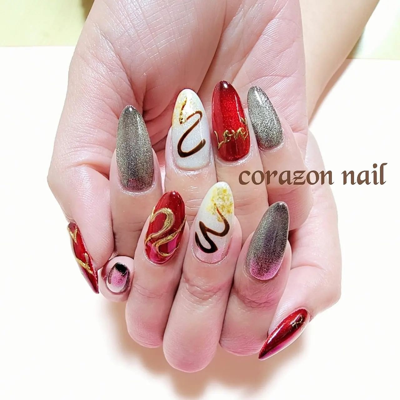 冬 バレンタイン デート 女子会 ハンド 武蔵浦和 Corazon Nailのネイルデザイン No ネイルブック