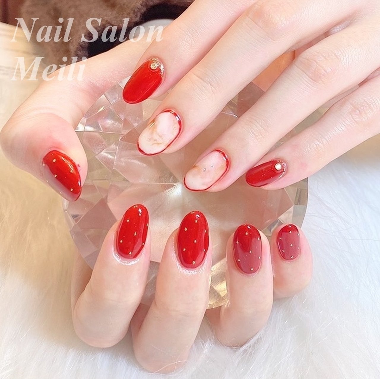 オールシーズン ハンド シンプル ミディアム ホワイト Nail Salon Meili 埼玉日進のネイルデザイン No ネイル ブック