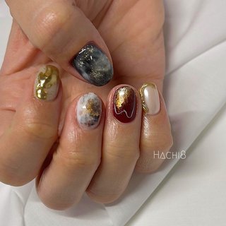 凸凹ミラーネイルのネイルデザイン ネイルブック