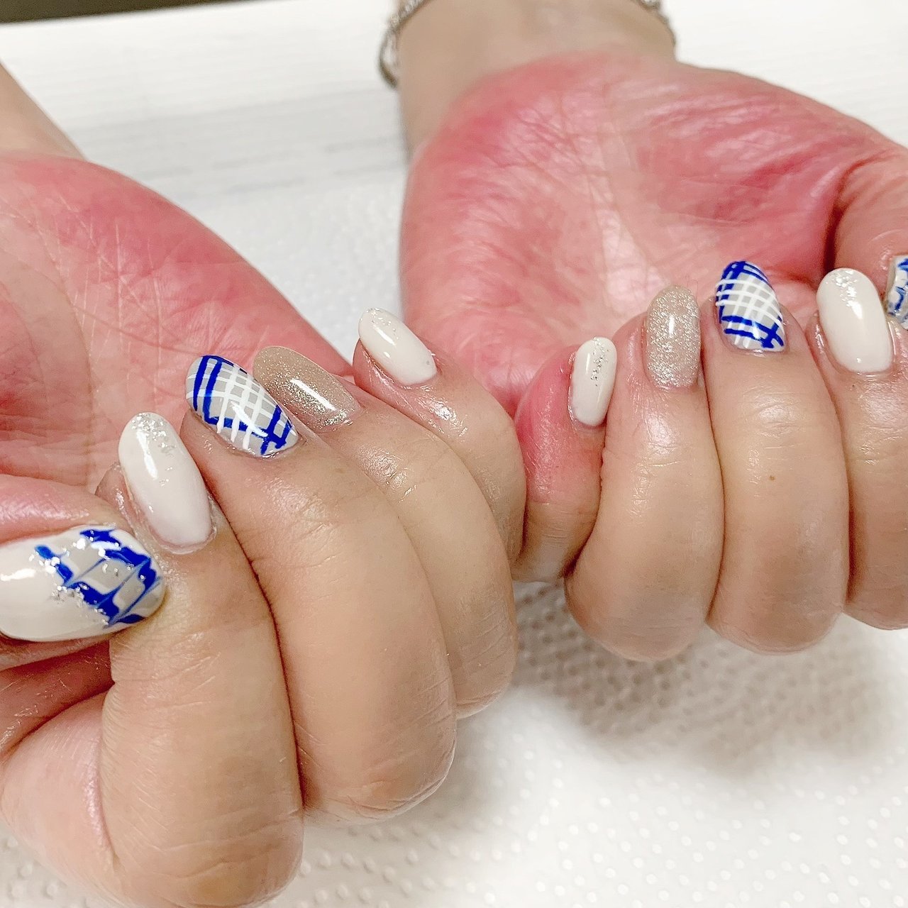 春 夏 ハンド ワンカラー チェック おうちネイル京都西院 森本かおりのネイルデザイン No ネイルブック