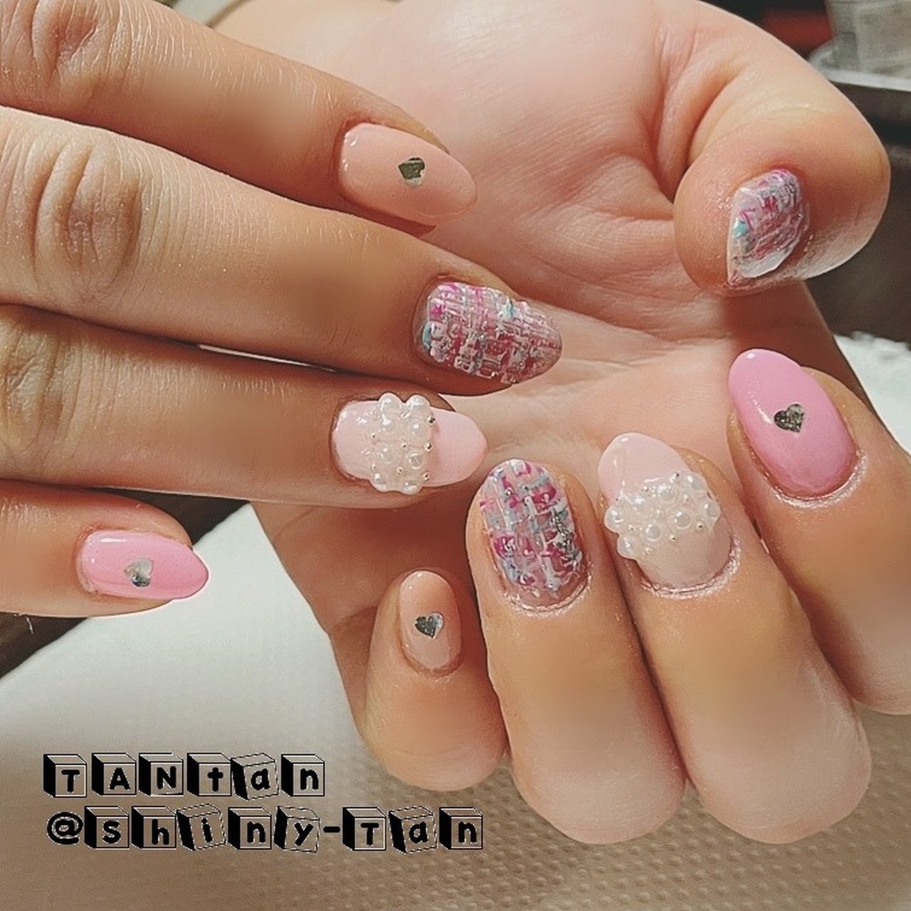 春 パーティー デート 女子会 ハンド Tantan 坦坦 のネイルデザイン No ネイルブック