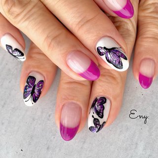 アゲハ蝶ネイルのネイルデザイン ネイルブック