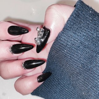 青と黒のネイルデザイン ネイルブック