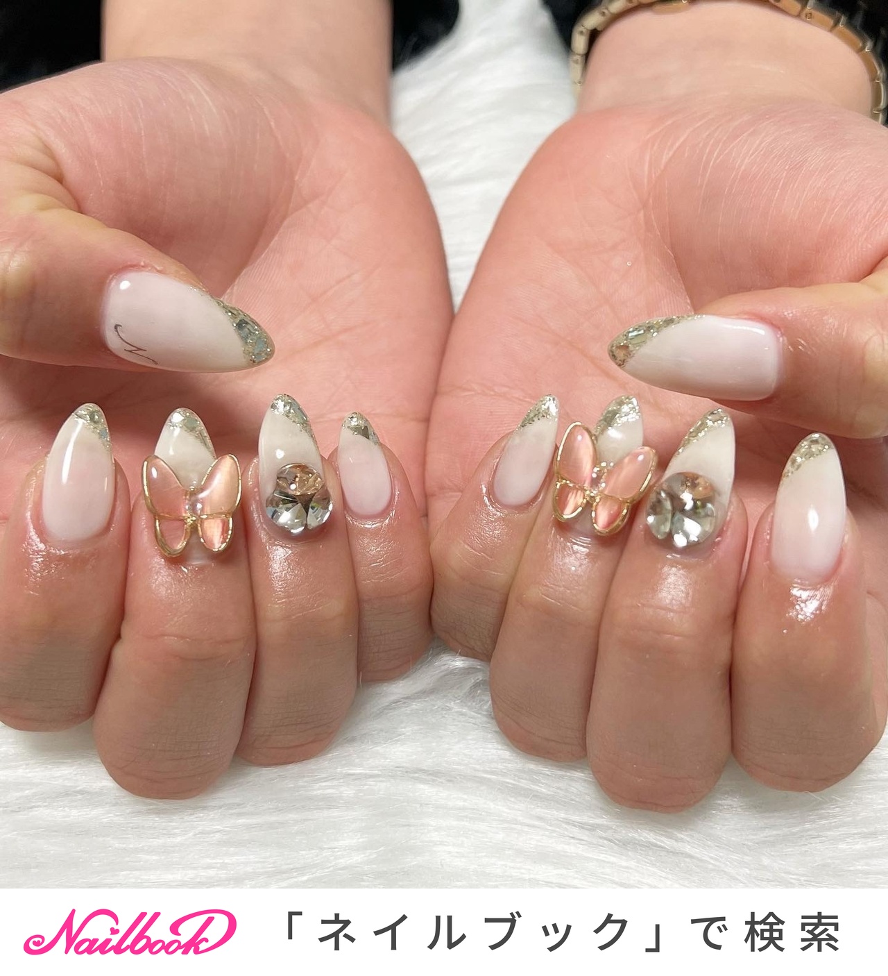 【Daisy nail tip shop】ことりのあそびば　Big 夏/ハンド/マーメイド/ぷっくり/ピンク - nailist kajiのネイル