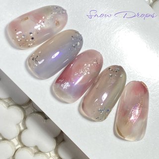 透け感カラーのネイルデザイン ネイルブック