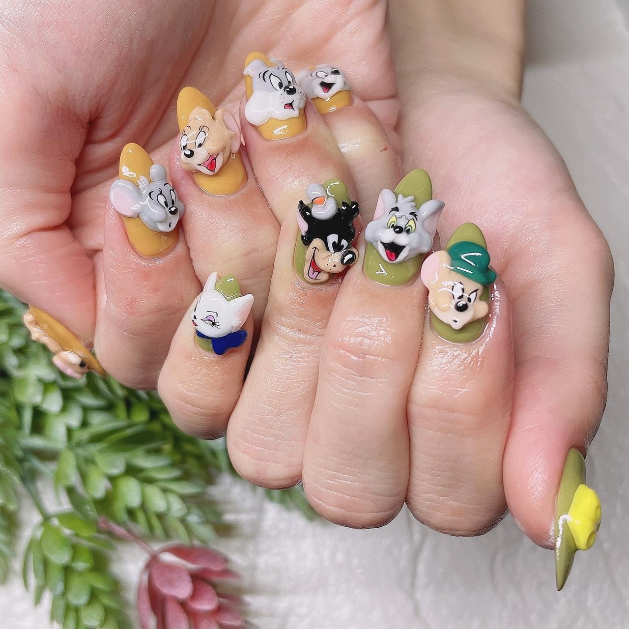 オールシーズン/ハンド/キャラクター/3D/ミディアム - NICHI nail