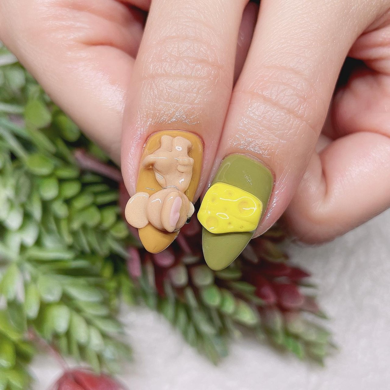 オールシーズン/ハンド/キャラクター/3D/ミディアム - NICHI nail