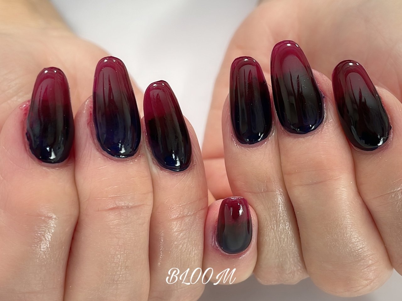 オールシーズン ハンド グラデーション ロング ネイビー Chie Kashimaのネイルデザイン No ネイルブック