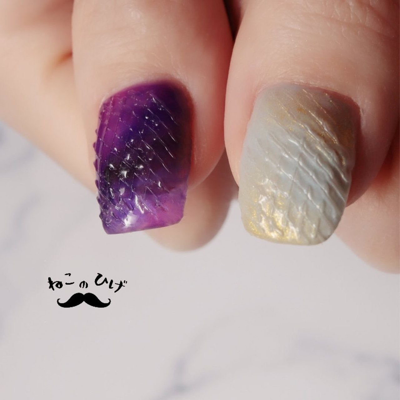 オールシーズン ハンド アニマル柄 ニュアンス ミディアム Nail Salon ねこのひげのネイルデザイン No ネイルブック
