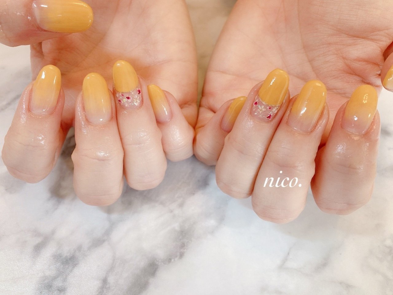 ハンド イエロー Nailsalon Nico のネイルデザイン No ネイルブック