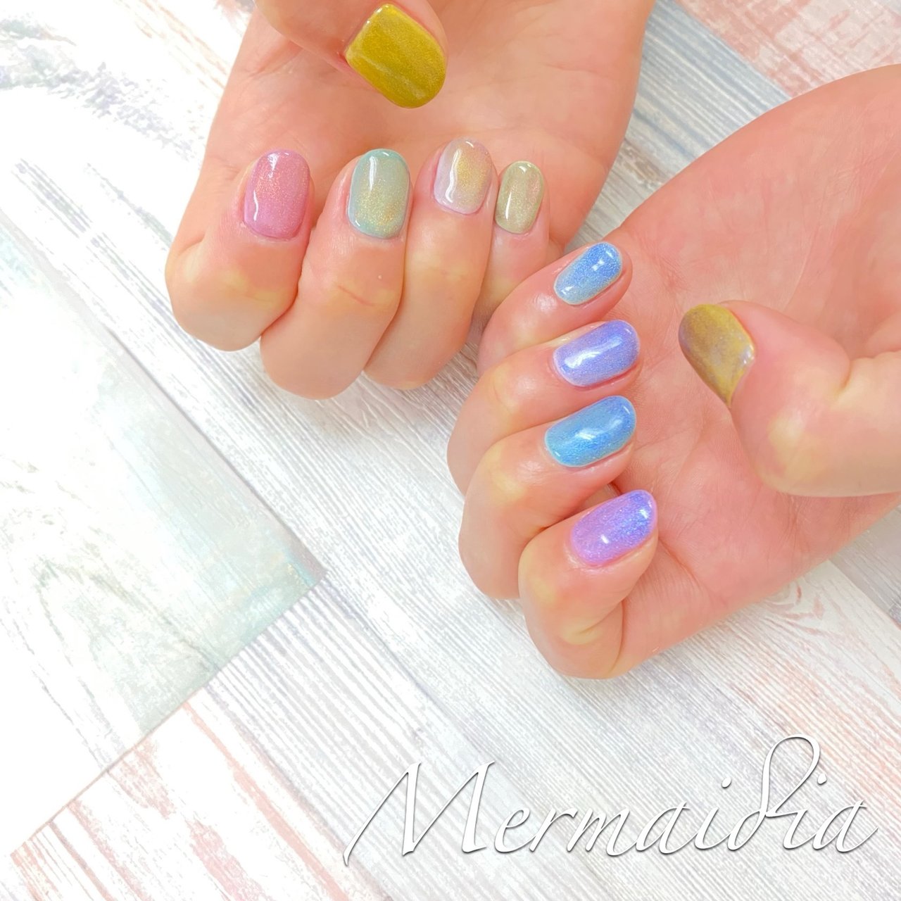 オールシーズン 海 リゾート ライブ ハンド Nail Salon Mermaidiaのネイルデザイン No ネイルブック