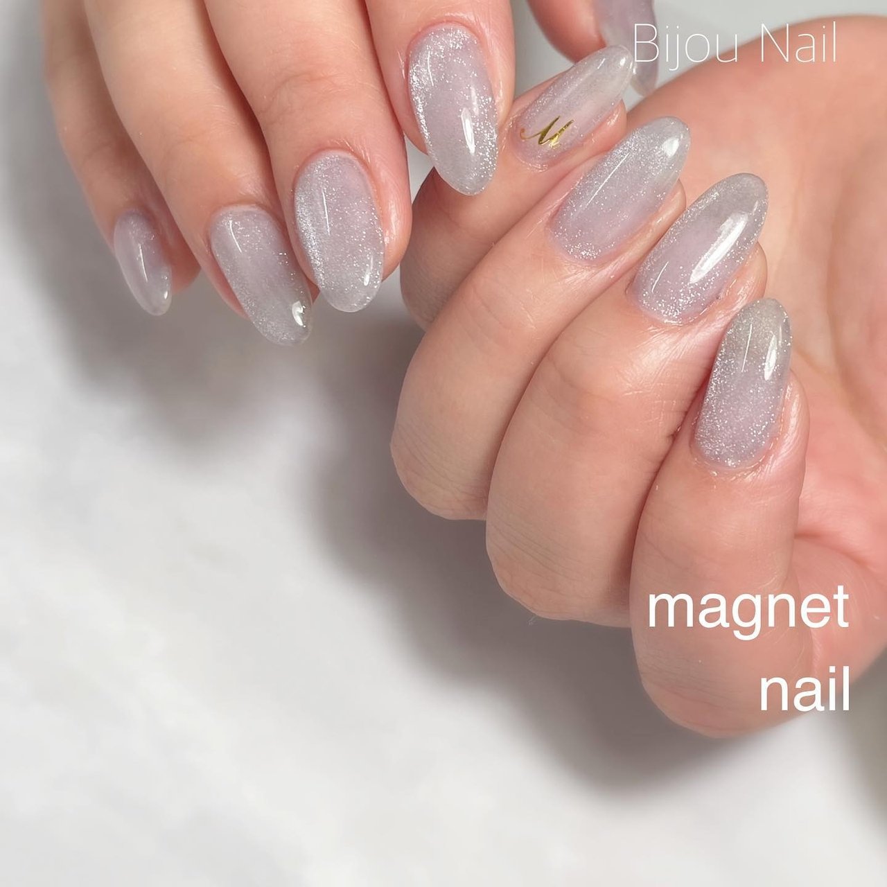 オールシーズン ハンド シンプル マグネット ミディアム Bijou Nail 0701のネイルデザイン No ネイルブック