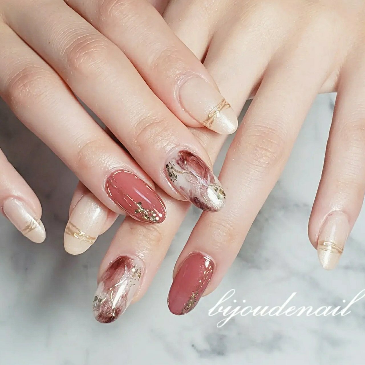 オールシーズン/旅行/デート/女子会/ハンド - Bijoude nail 〜ビジュー 
