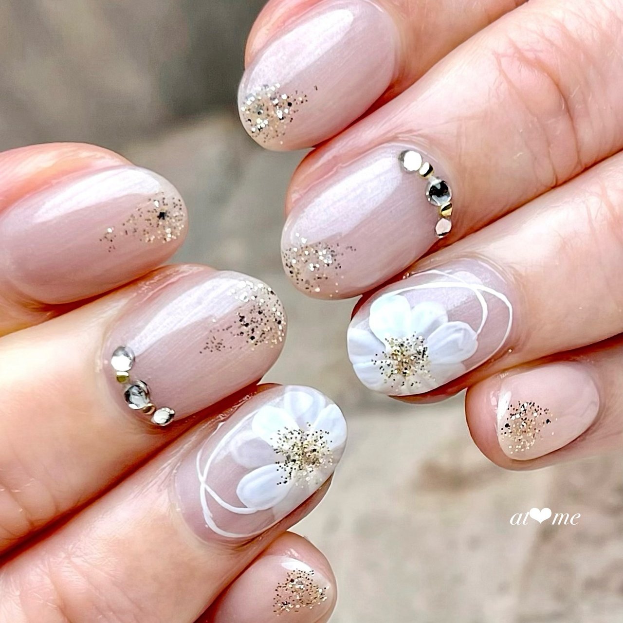 春 オフィス ブライダル デート ハンド At Meのネイルデザイン No ネイルブック