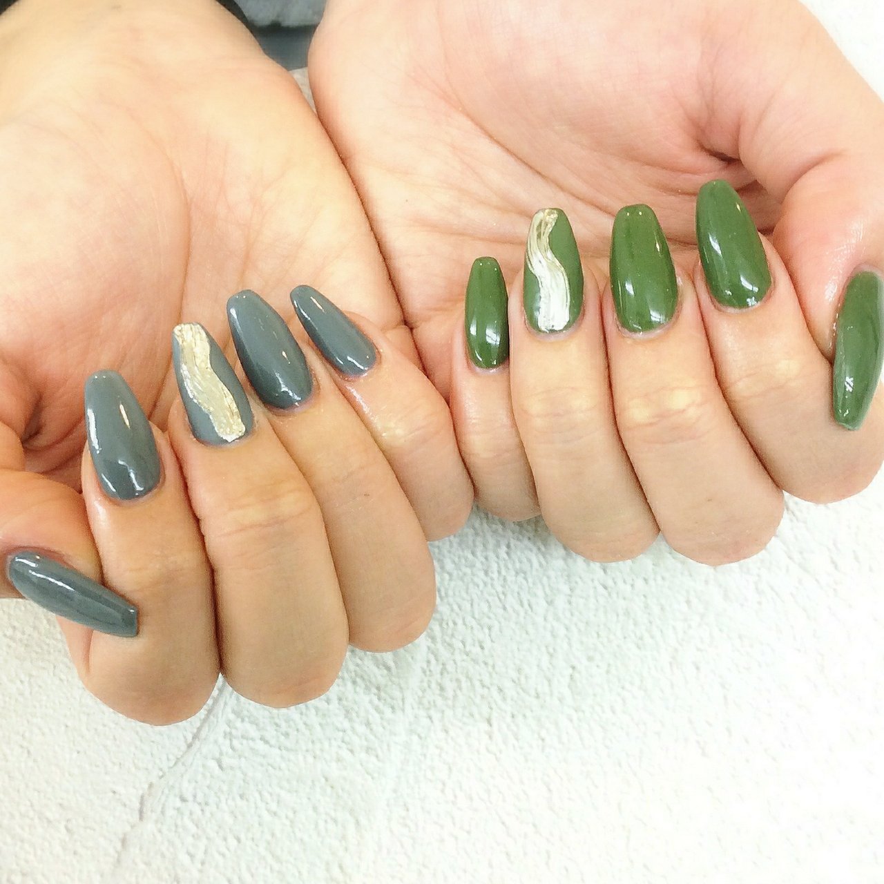 冬 ハンド シンプル ミラー ミディアム Nailsalon Daisyのネイルデザイン No ネイルブック