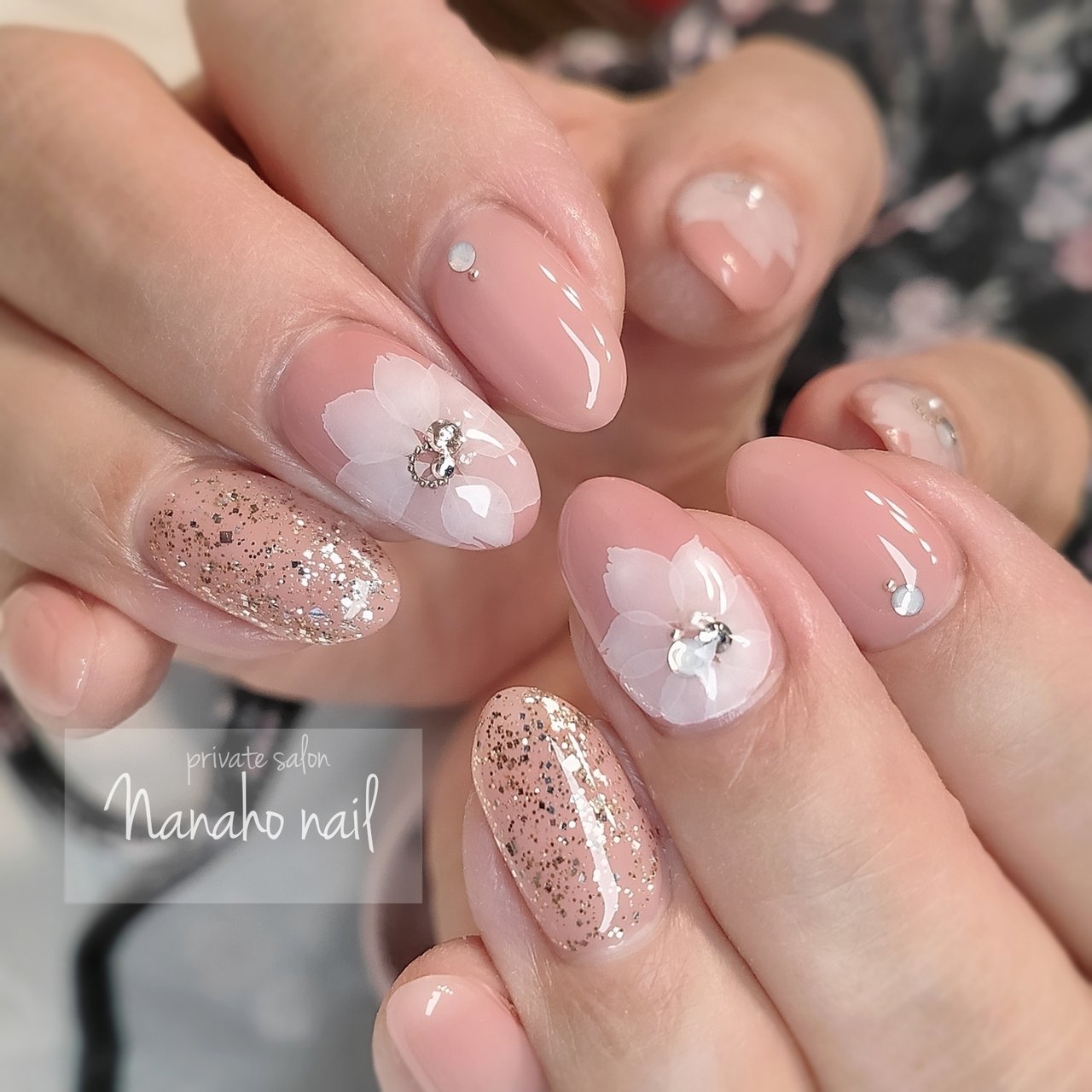 春 夏 ハンド シンプル ラメ Nanaho Nail 大阪府八尾市 のネイルデザイン No ネイルブック