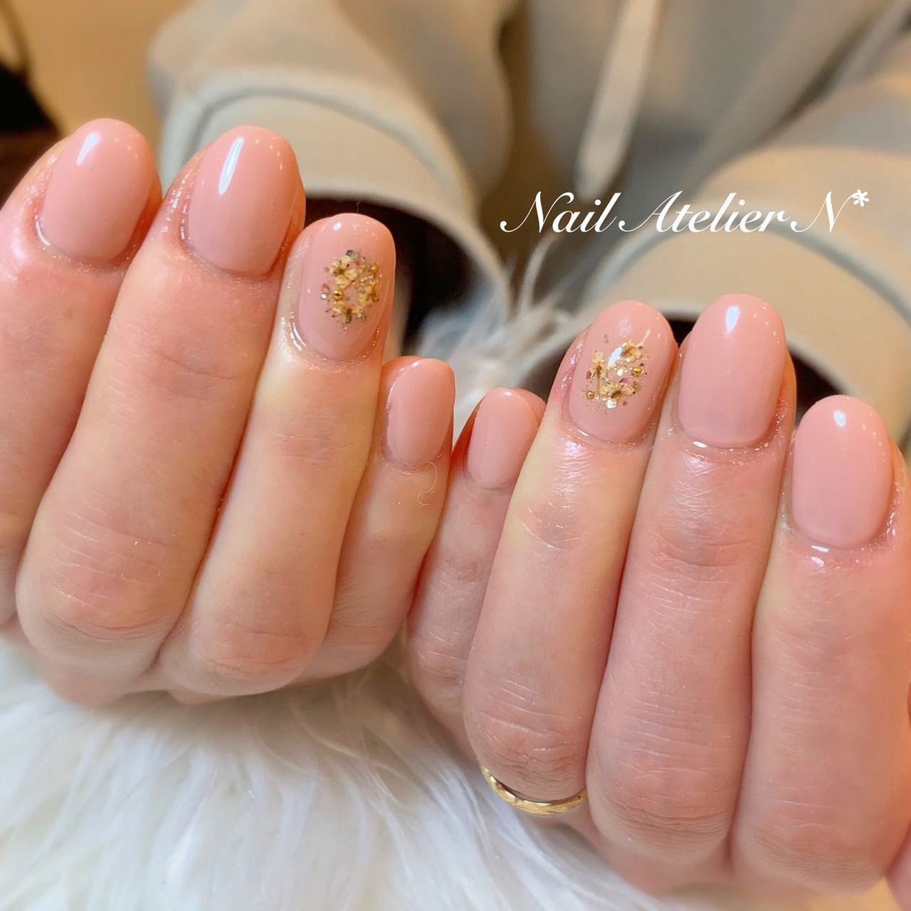 春 オフィス ハンド シンプル ラメ Nail Atelier N のネイルデザイン No ネイルブック