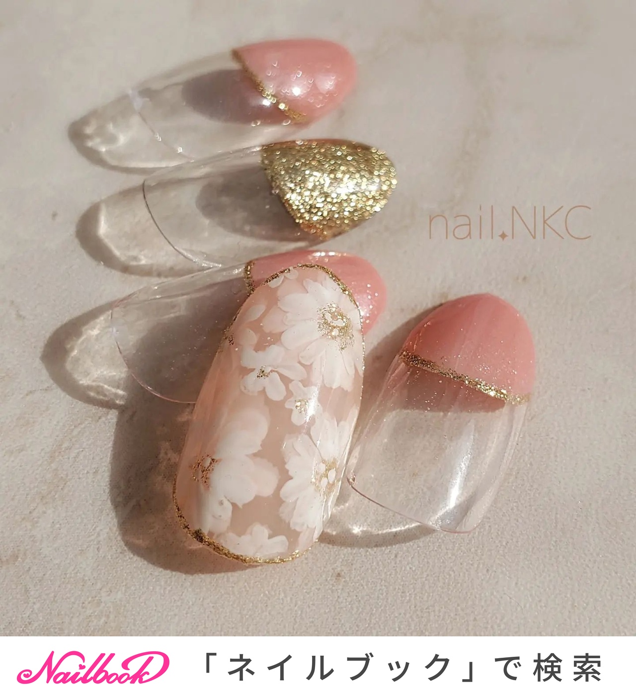 春 オールシーズン ブライダル 女子会 ハンド Nail Nkcのネイルデザイン No ネイルブック