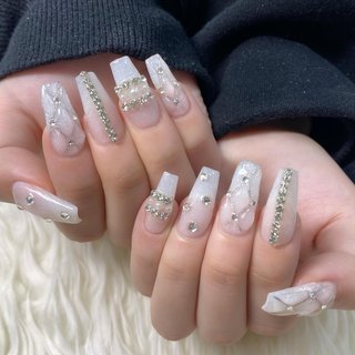 ブライダル 結婚式 ウェディング ギャルネイルのネイルデザイン ネイルブック