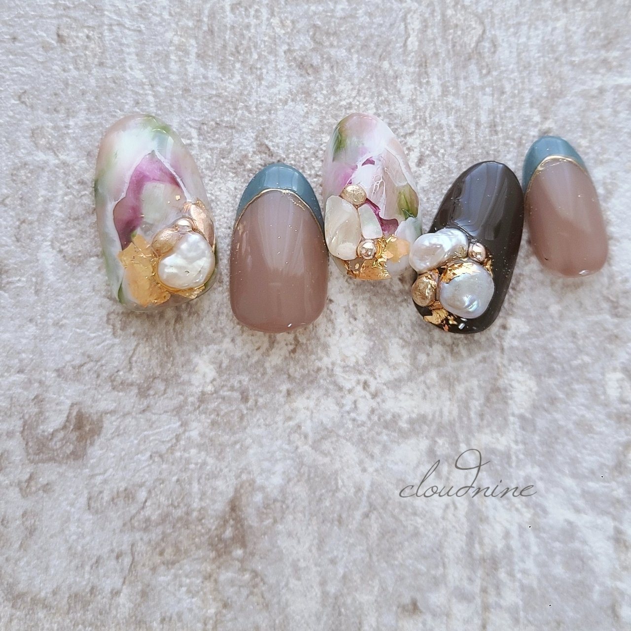 春 ハンド ミディアム ジェルネイル Cloudnineのネイルデザイン No ネイルブック