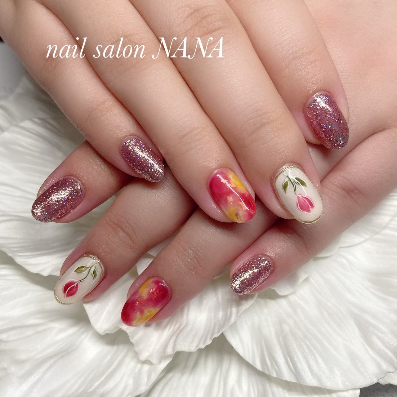 春 卒業式 入学式 ハンド シンプル Nail Salon Nanaのネイルデザイン No ネイルブック