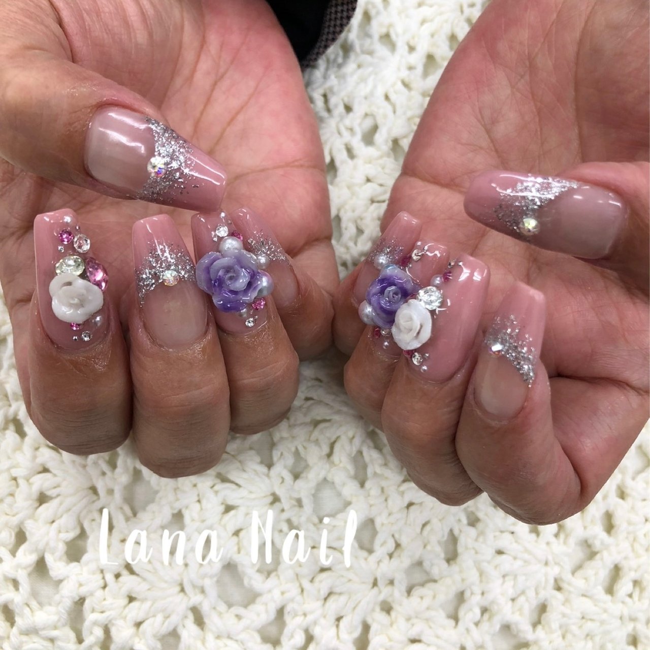 ピンク パープル シルバー お客様 Lana Nailのネイルデザイン No ネイルブック