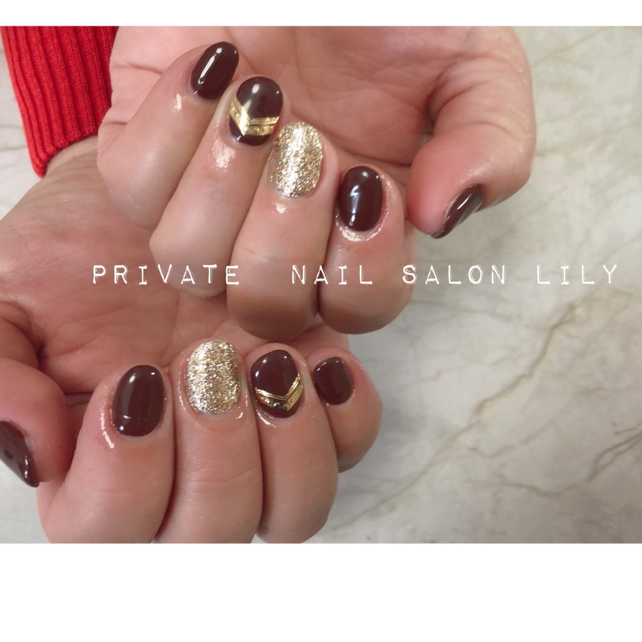 オールシーズン ハンド ラメ ミディアム ブラウン Aya 4158のネイルデザイン No ネイルブック