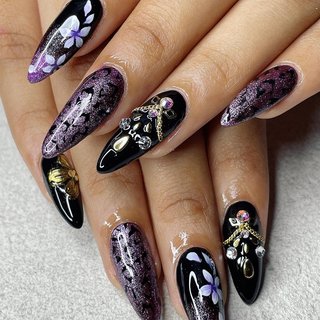 おすすめ順｜和柄ネイル(和柄)/#紫ネイルデザインのネイルデザイン