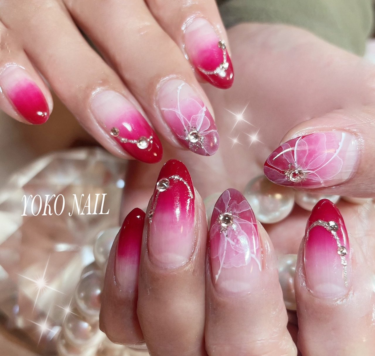 春/冬/お正月/成人式/グラデーション - Yoko Nailのネイル