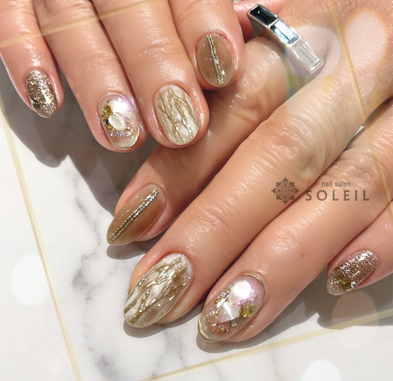 卒業式 入学式 オフィス 女子会 ハンド Nail Salon Soleil ネイルサロン ソレイユ のネイルデザイン No ネイルブック