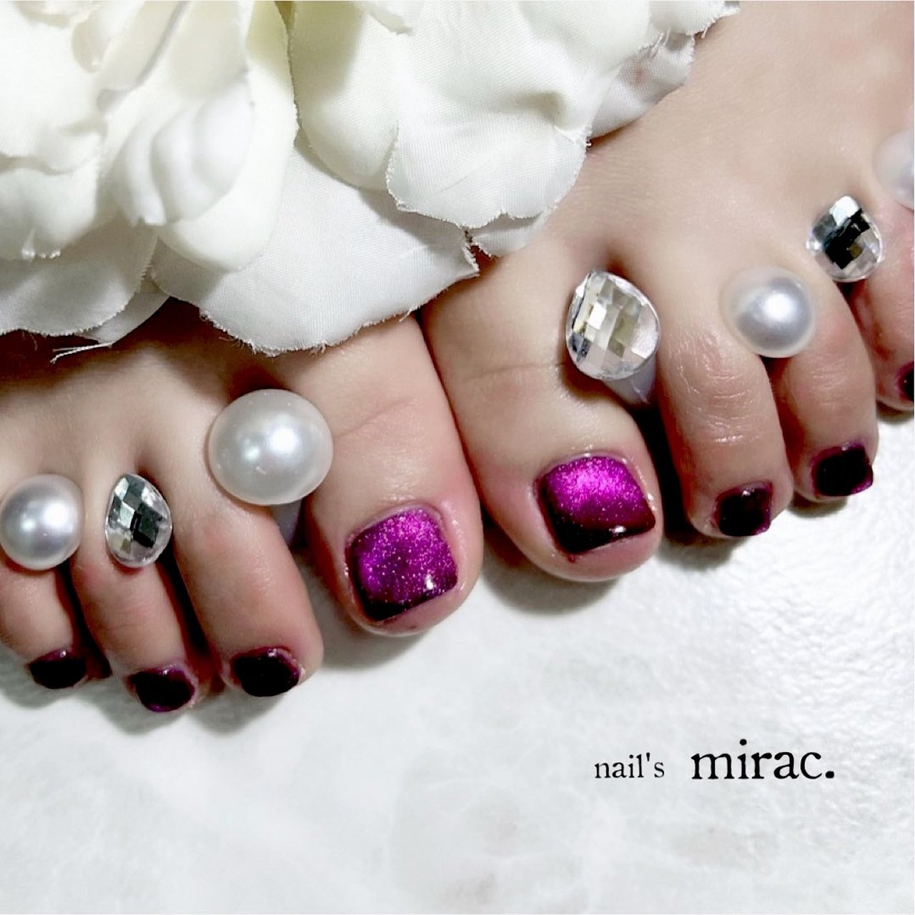 オールシーズン パーティー デート 女子会 フット Nail Smirac 林 智子のネイルデザイン No ネイルブック
