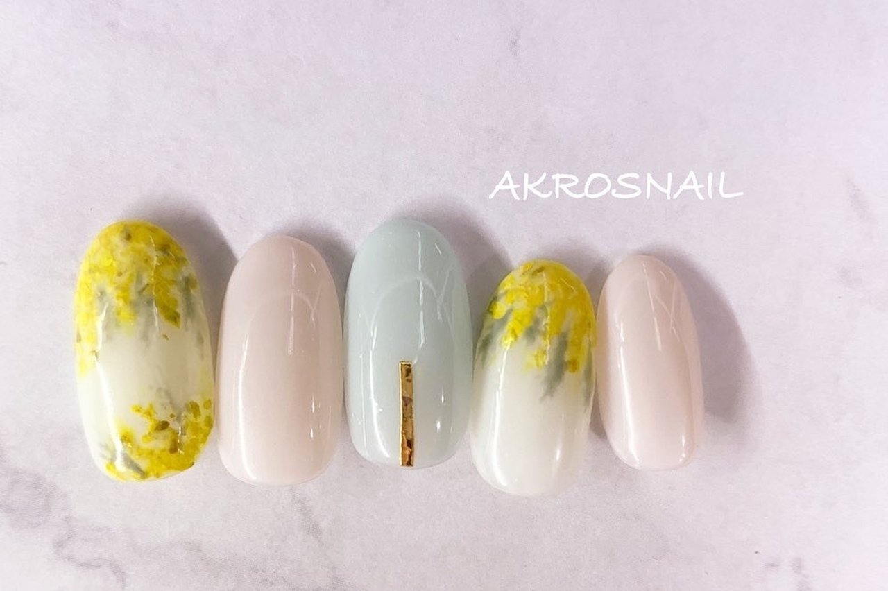 春 卒業式 入学式 オフィス ハンド Akros Nailのネイルデザイン No ネイルブック