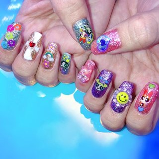 パワーパフガールズのネイルデザイン ネイルブック