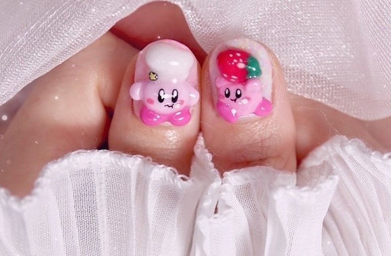 private nailsalon floral＊＊M＊＊のネイルデザイン[No.7081487