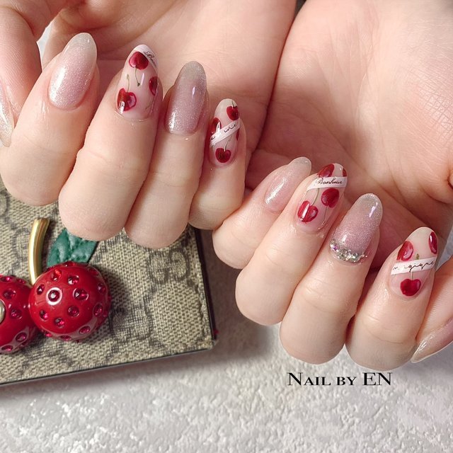 ピンク ラメ いちご さくらんぼ 8個 楽天市場】フルーツパーツ ビーズ編み いちご ・ さくらんぼ