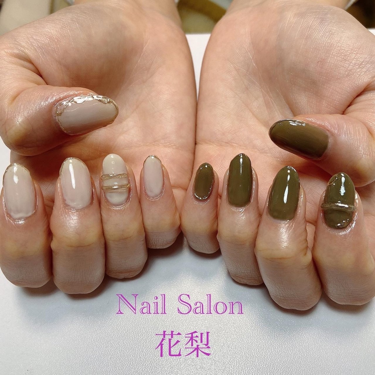 オールシーズン ハンド ミラー カモフラージュ アイシング Nail Salon 花梨 愛知県 半田市のネイルデザイン No ネイルブック