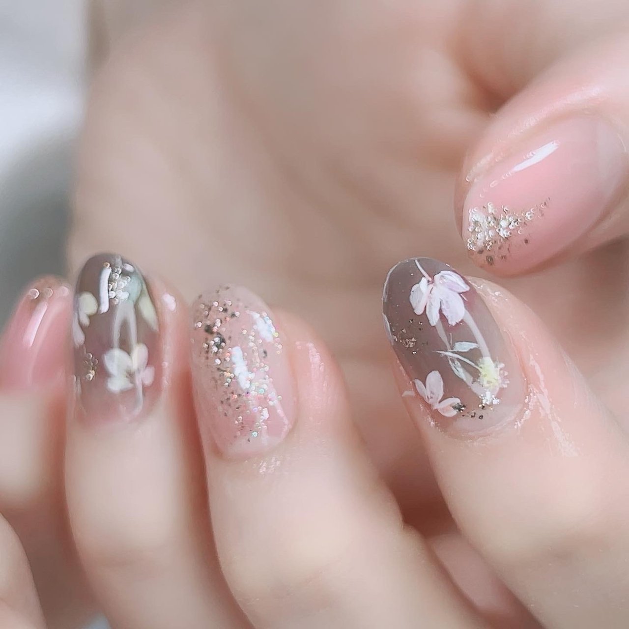 春 入学式 グラデーション フラワー ピンク Nailandbeautyアンドネイルアンドビューティーのネイルデザイン No ネイルブック