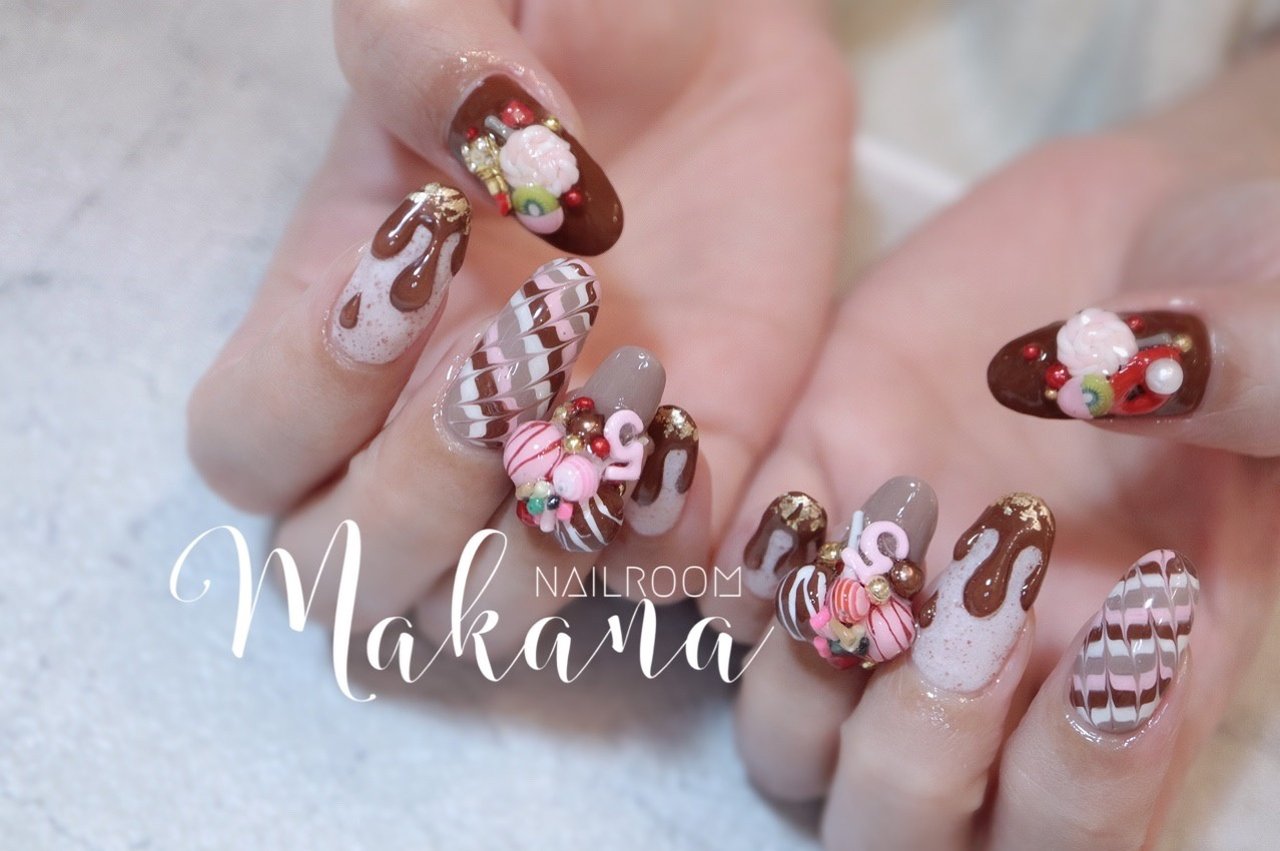 オールシーズン バレンタイン パーティー デート ビジュー 青葉台ネイルサロン ネイルルームマカナnailroommakana のネイル デザイン No ネイルブック