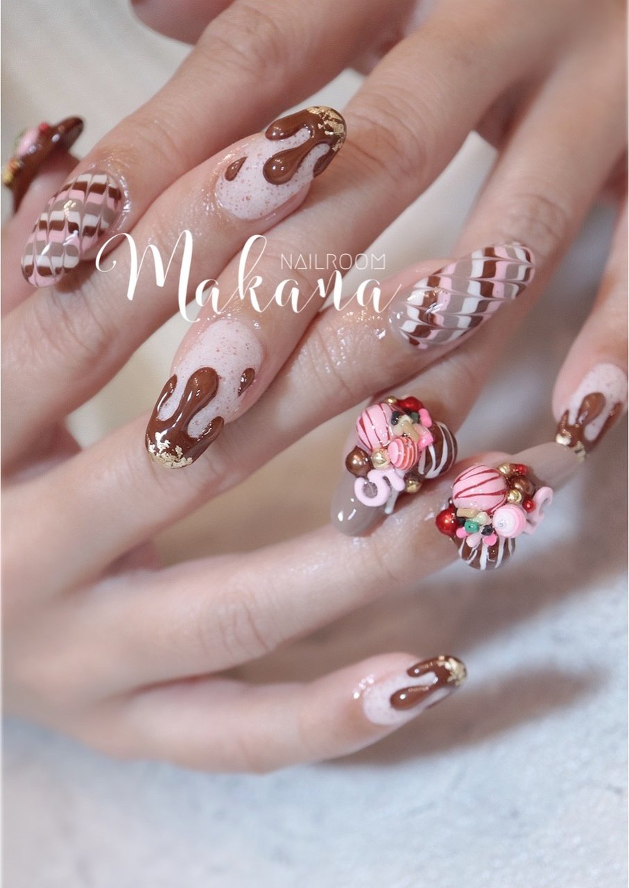 オールシーズン バレンタイン パーティー デート ビジュー 青葉台ネイルサロン ネイルルームマカナnailroommakana のネイル デザイン No ネイルブック