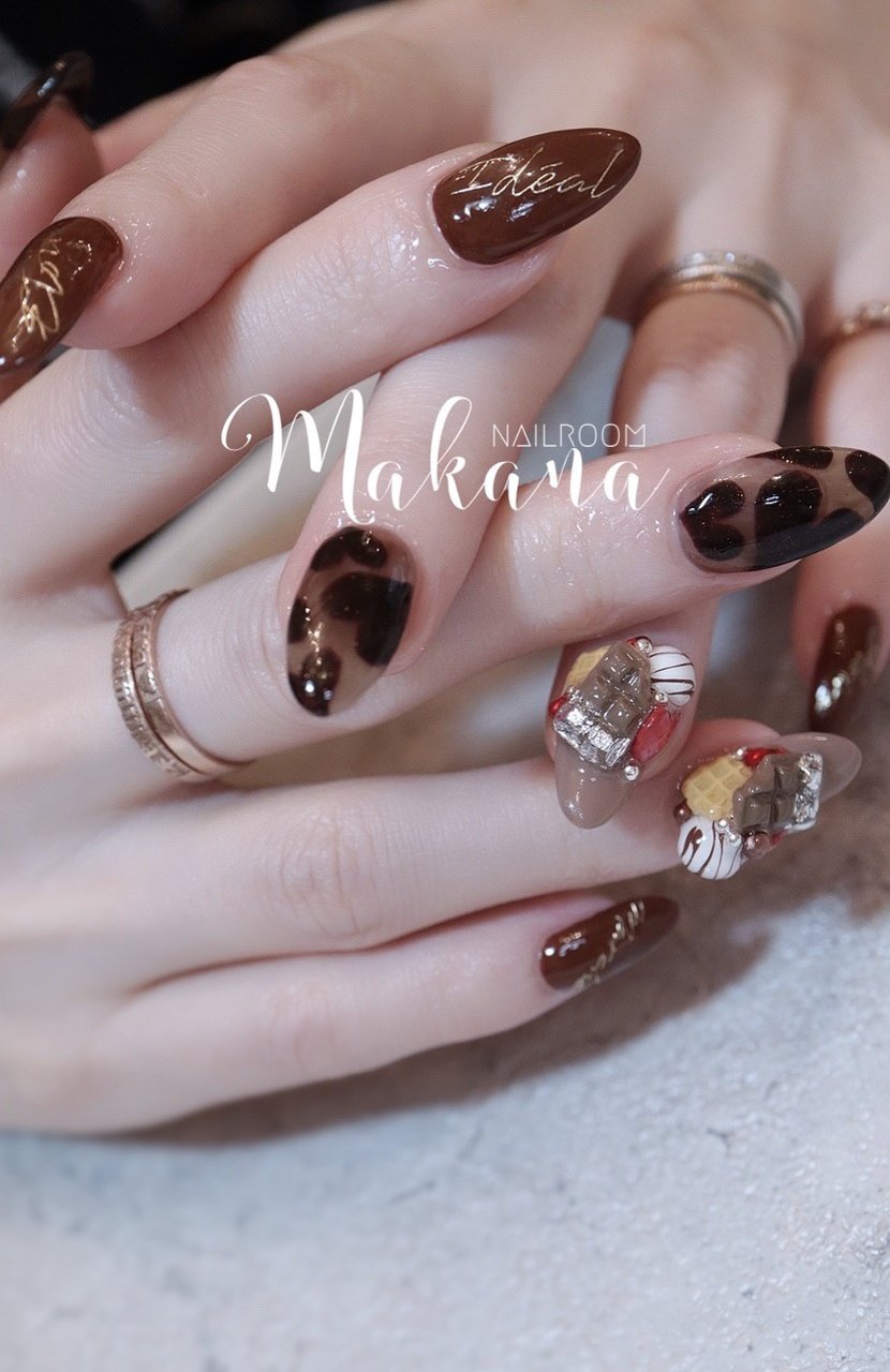 バレンタイン パーティー デート 女子会 ビジュー 青葉台ネイルサロン ネイルルームマカナnailroommakana のネイルデザイン No ネイルブック
