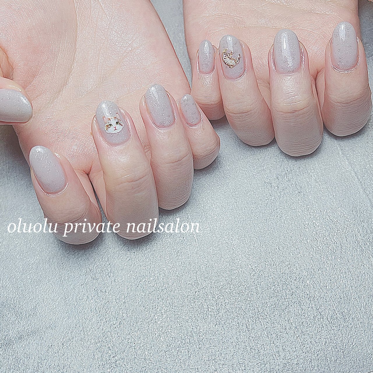 オールシーズン オフィス シンプル ワンカラー アニマル柄 Nail Yuka Oのネイルデザイン No ネイルブック
