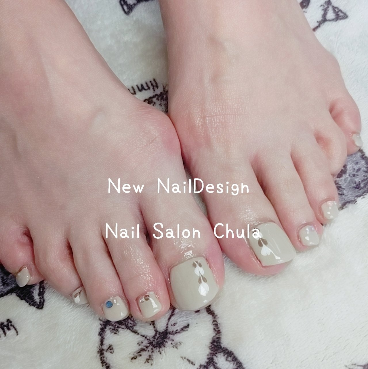 春 冬 フット ジェルネイル お客様 ネイルサロンchulaのネイルデザイン No ネイルブック