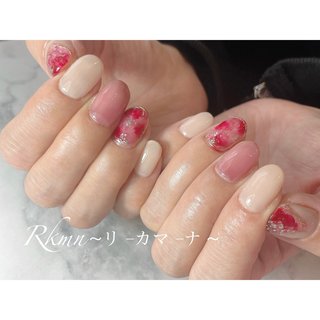 べっ甲 ピンクのネイルデザイン ネイルブック