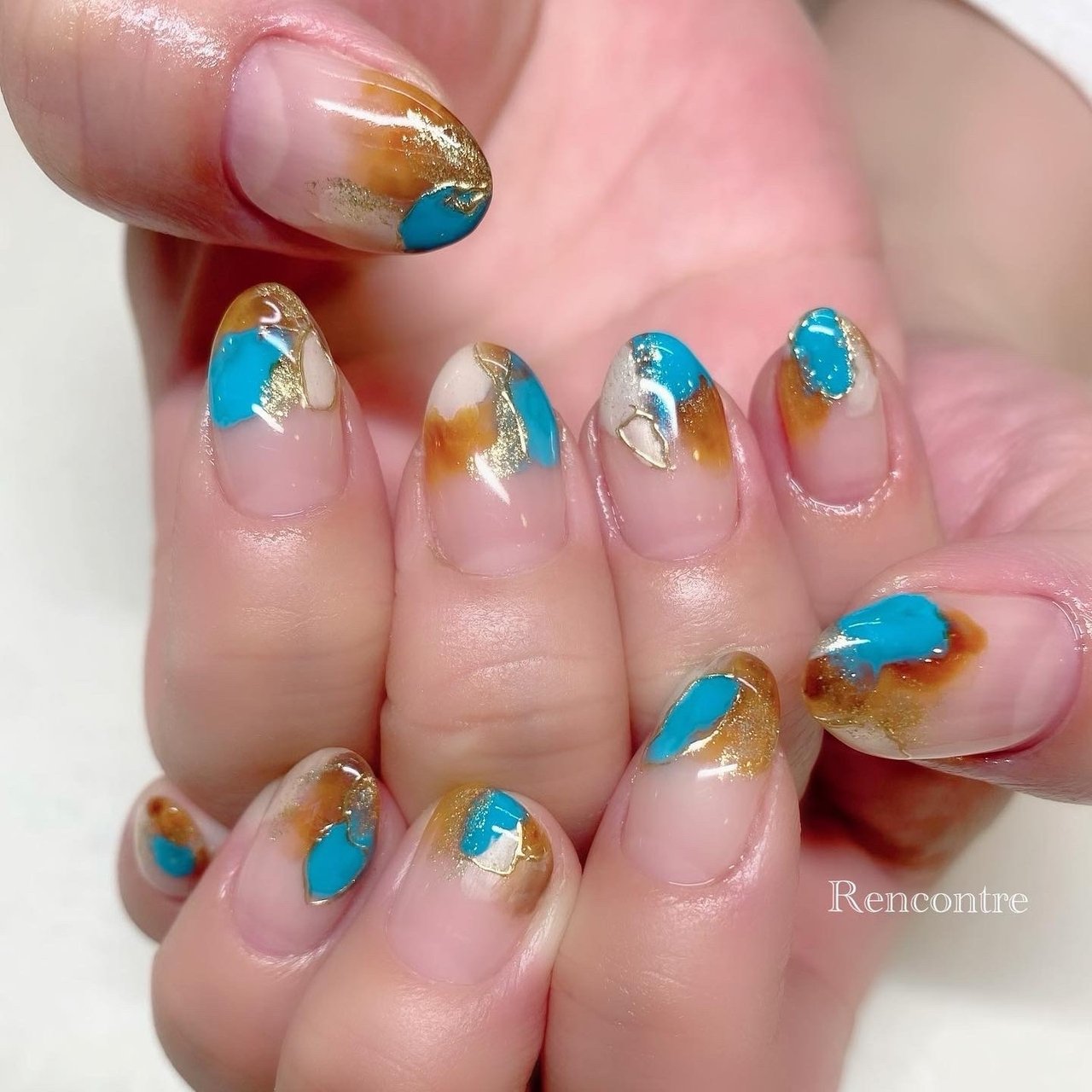 春 夏 ハンド ニュアンス ロング Rencontre ランコントル のネイルデザイン No ネイルブック