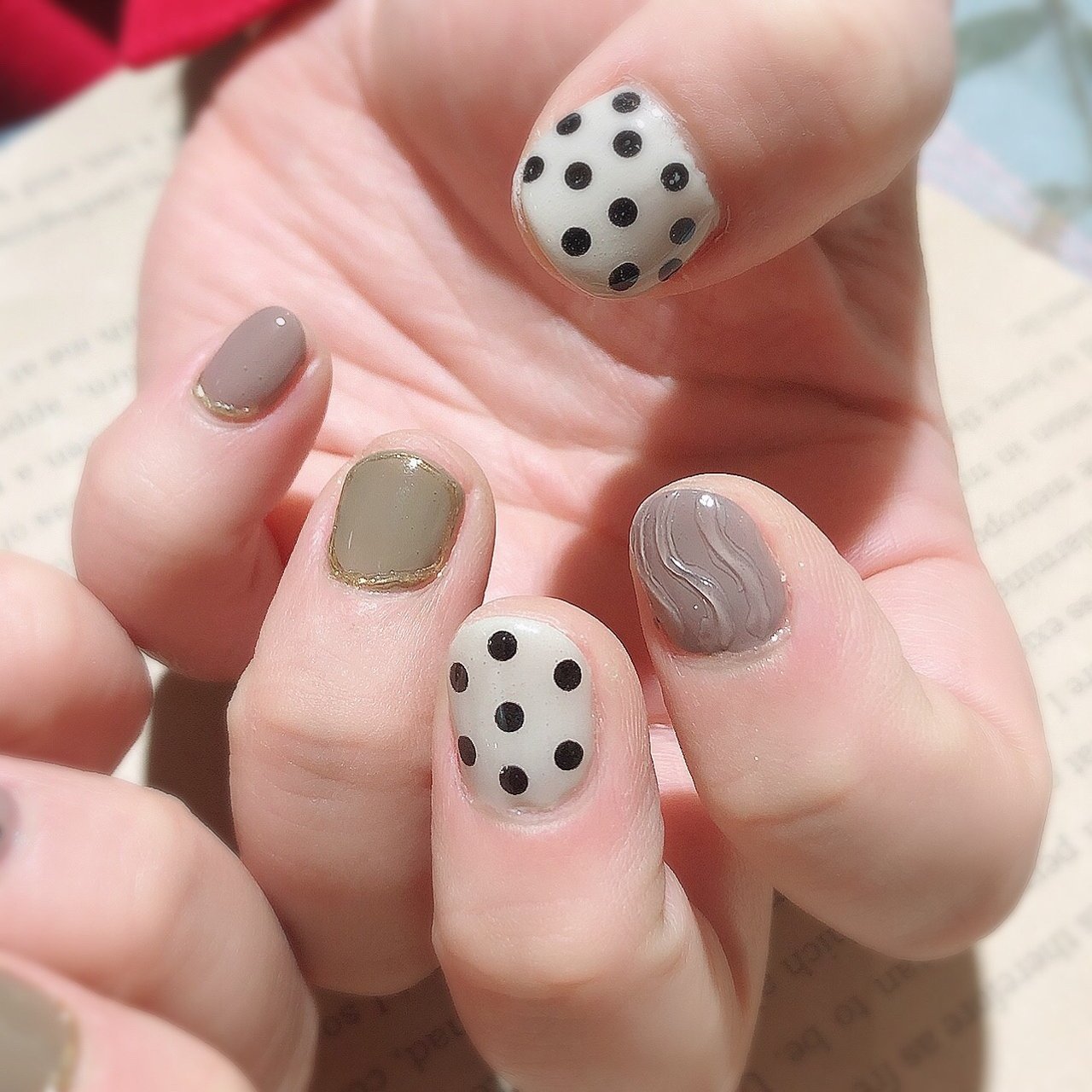 オールシーズン ハンド ドット ショート ホワイト Kyoguy0506のネイルデザイン No ネイルブック