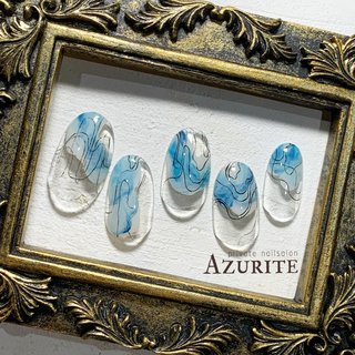 夏 ボーダーのネイルデザイン ネイルブック