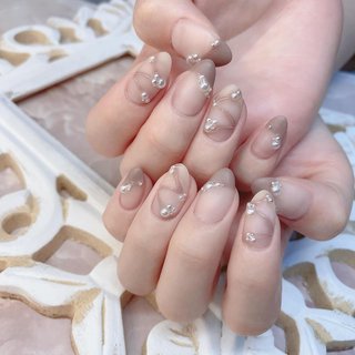 マットフレンチネイルのネイルデザイン ネイルブック