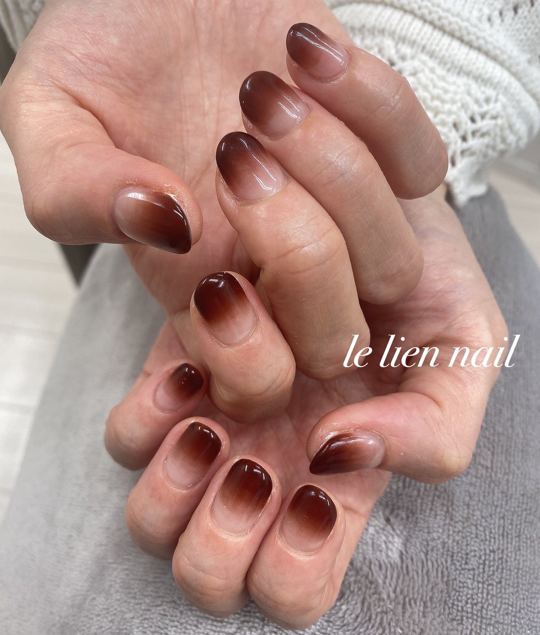 秋 冬 オールシーズン ハンド グラデーション Le Lien Nailのネイルデザイン No ネイルブック